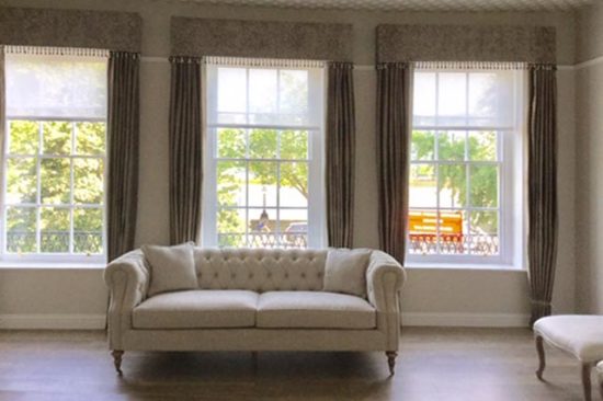 Bespoke pelmets and curtains