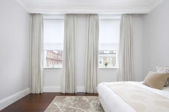 Curtains, full length natural