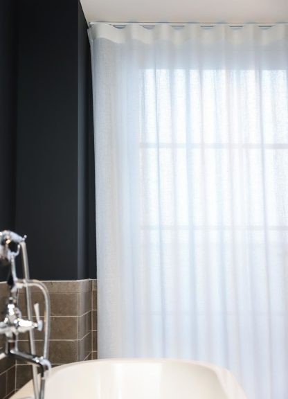 Sheer bathroom curtains