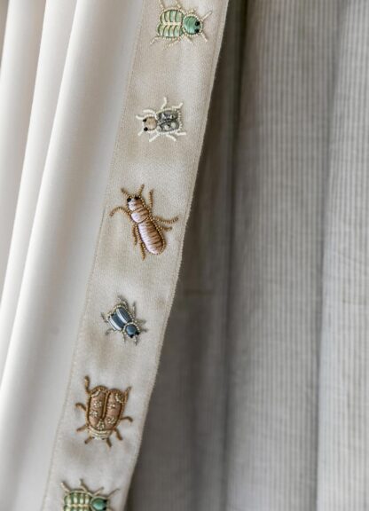 Embrodered bed canopy detail